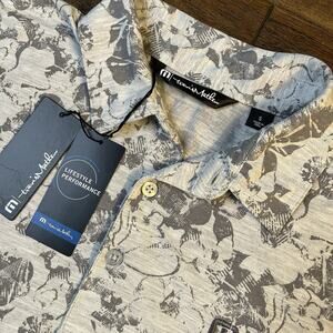 NWT Travis Mathew Private Deck Polo Men’s Small Heather Light Grey Performance